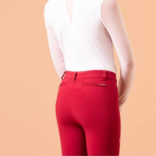 Ego 7 pantalon d'équitation femme CSO. Modèle Jumping EJ. Couleur rose framboise Vendu par Sellerie Fouilhoux