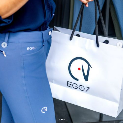 Ego 7 pantalon d'équitation femme CSO. Modèle Jumping EJ. Couleur bleu clair Avio. Vendu par Sellerie Fouilhoux