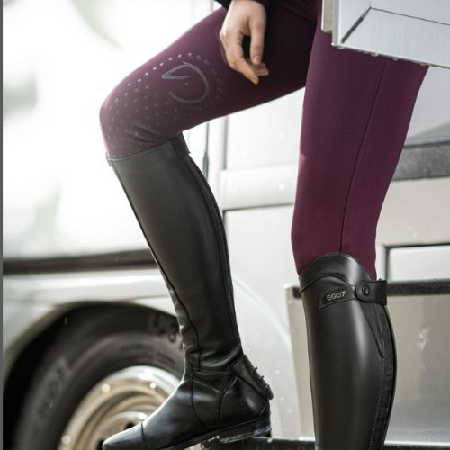 Ego 7 pantalon d'équitation femme CSO. Modèle Jumping EJ. Couleur bordeaux. Vendu par Sellerie Fouilhoux