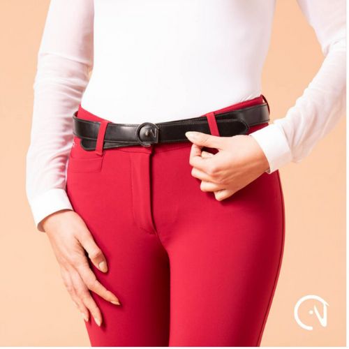 Ego 7 pantalon d'équitation femme CSO. Modèle Jumping EJ. Couleur rose framboise. Vendu par Sellerie Fouilhoux