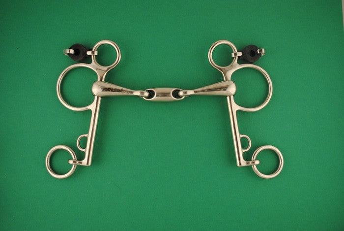 Mors pelham inox dble brisure gdes branches