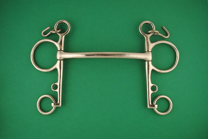 Mors pelham inox cintré grandes branches