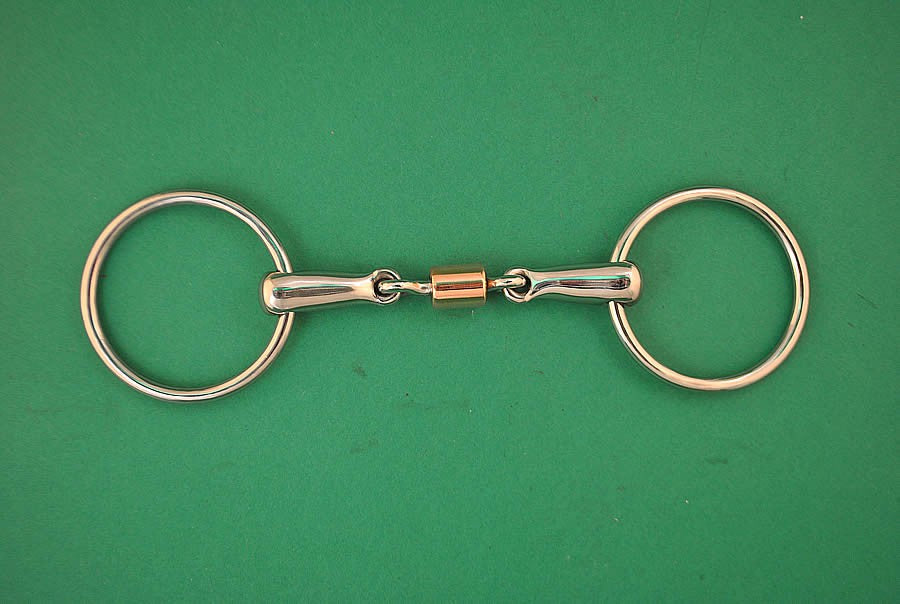 Mors simple double brisure à rouleaux cuivre