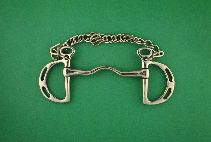 Mors espagnol inox droit à passage de langue