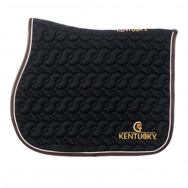 KENTUCKY - Tapis de selle très confortable avec sa coupe anatomique et sa matière respirante anti transpiration. Idéal pour le travail du cheval au quotidien . Couleur noire.