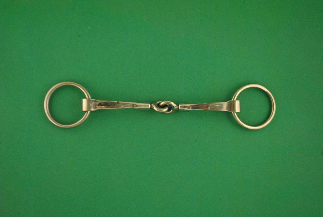 Mors de filet de bride pinchless canon triangulaire avec implant en cuivre