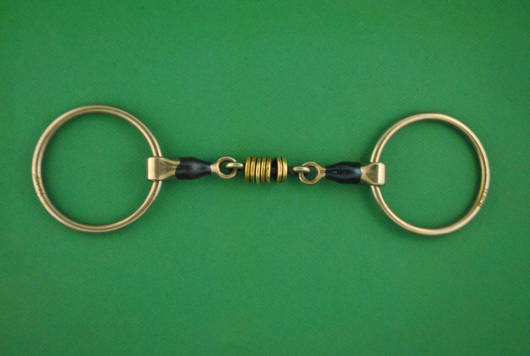 Mors simple "Bombers Blue" double brisure rouleaux laiton
