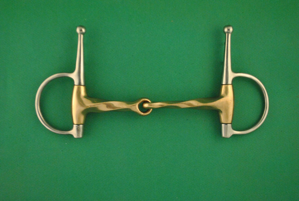 Mors demi-aiguille à picots simple brisure torsadé cuivre