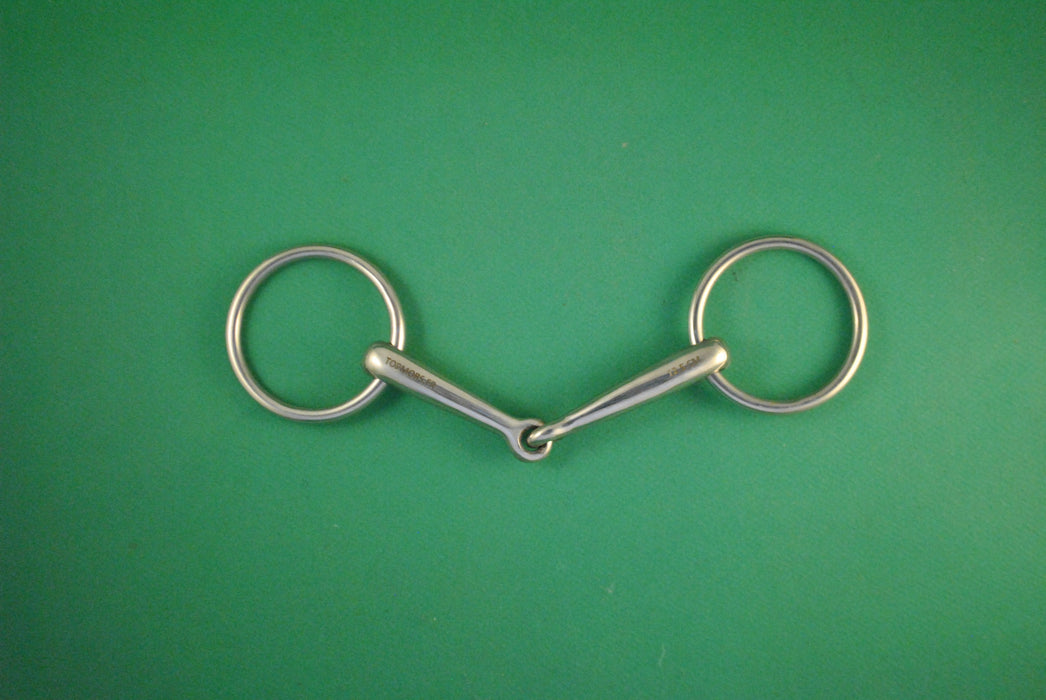 Mors de filet brisé inox pts anneaux