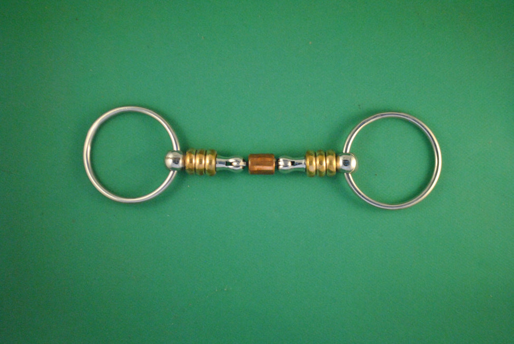 Mors simple double brisure rouleaux cuivre et cylindre cuivre