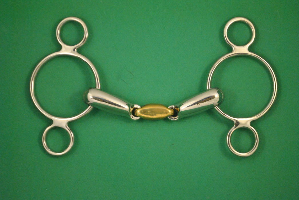 Mors réglable double brisure gros canon creux olive cyprium