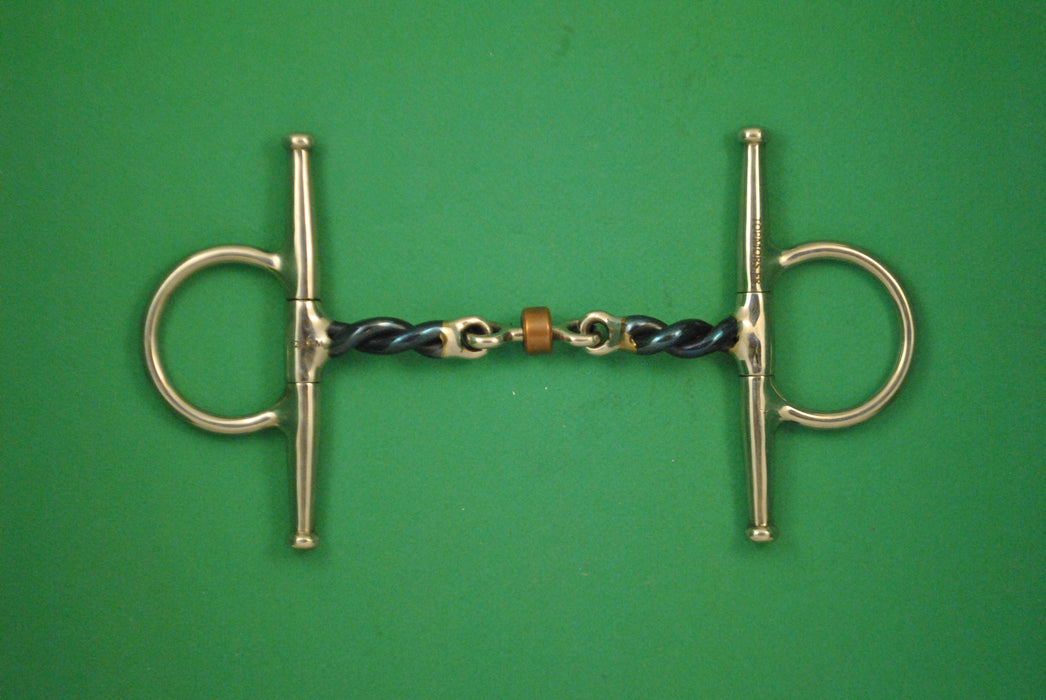 Mors à aiguilles torsadés blue steel double brisure cylindre cuivre