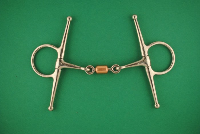 Mors à aiguille fin inox dble brisure à roulette cuivre