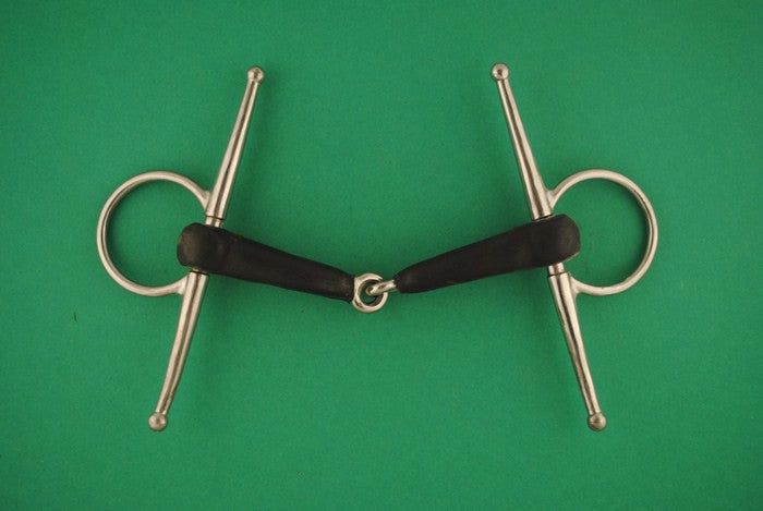 Mors à aiguille inox brisé caoutchouc