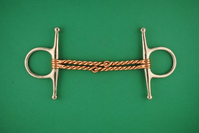 Mors à aiguille inox dble canon torsadé fil cuivre