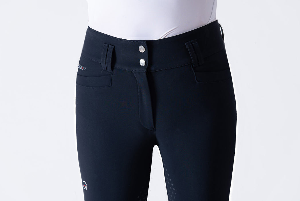 Pantalon d'équitation femme Ego 7 coupe taille haute, vendu par sellerie Fouilhoux