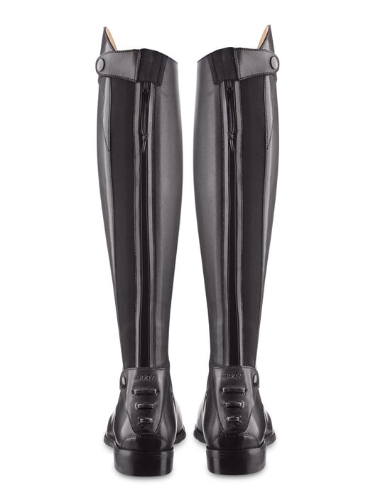 EGO7 - Bottes Orion cuir noir avec élastique à l'arrière pour plus de confort.