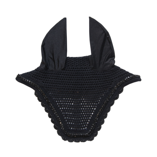 Kentucky Horsewera bonnet pour chevaux en crochet avec strass et perles. couleur noire.