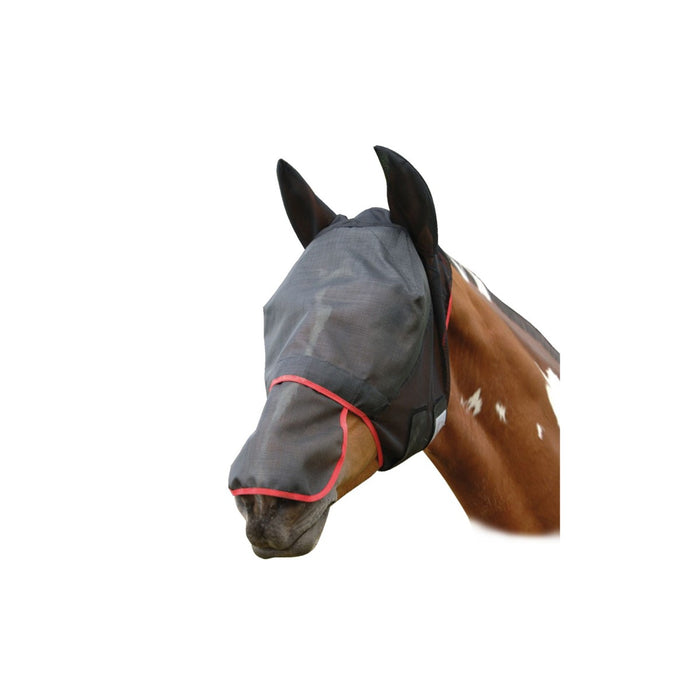 masque equilibrium uv max, protection contre les mouches et les insectes et anti UV pour protéger vos chevaux sensibles au soleil. vendu chez Fouilhoux Fontainebleau.
