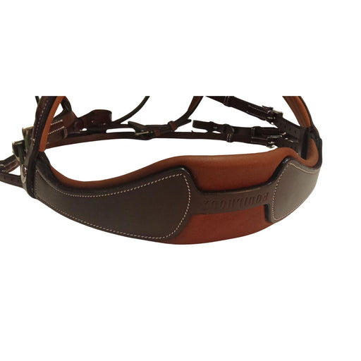 nouveau bridon Fouilhoux pour chevaux en cuir italien. Têtière anatomique avec mousse à mémoire de forme pour plus de confort au niveau des cervicales hautes. 