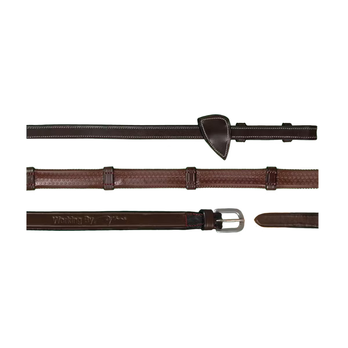 D'YON - Rênes Caoutchouc 1/2" Working Avec 7 arrêtoirs