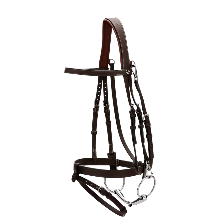 DY'ON - Bridon Cuir Plat Avec Mousquetons