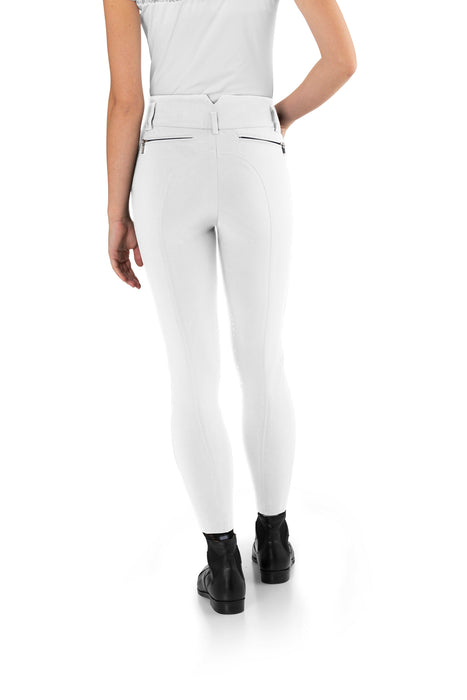 Pantalon blanc de compétition, taille haute par Ego7. Pour femme, vendu par sellerie Fouilhoux