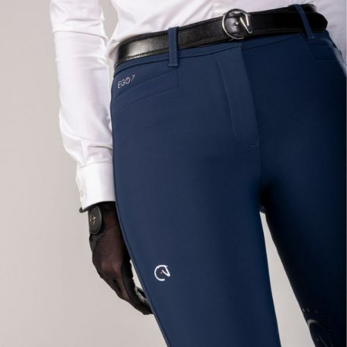 Ego 7 pantalon d'équitation femme CSO. Modèle Jumping EJ. Couleur navy blue Vendu par Sellerie Fouilhoux