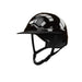 Casque d'équitation Harmet Flex on pour cavalier. Visière mixte. model noir shine, jugulaire marron. Vendu par fouilhoux fontainebleau