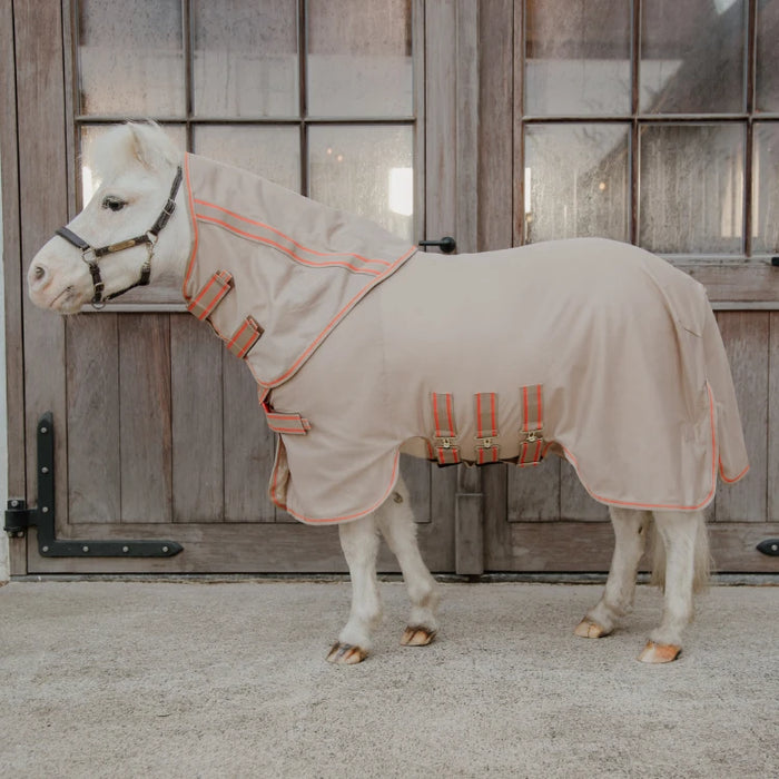 Couverture anti mouche totale pour cheval de Kentucky Horseware. Modele comfort avec tour de cou amovible. Idéale pour le prè et par fortes chaleurs. Vendue par Fouilhoux Fontaibleau.  taille poney
