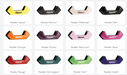 plusieurs coloris disponibles pour les stickers. 