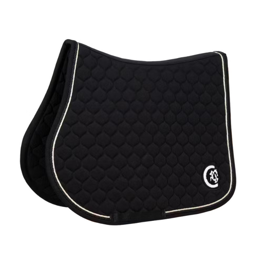 Tapis de selle pour Cheval Kentucky, modèle onion 3D. Pas cher. Facile d'entretien. Coupe CSO. Couleur noire. Vendu par Fouilhoux Fontainebleau. 