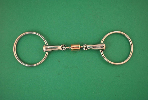 Mors De Cheval à Rouleaux Cuivre - Tige Avec Barre Baquet, Ouverture 5 Cm (bouche)