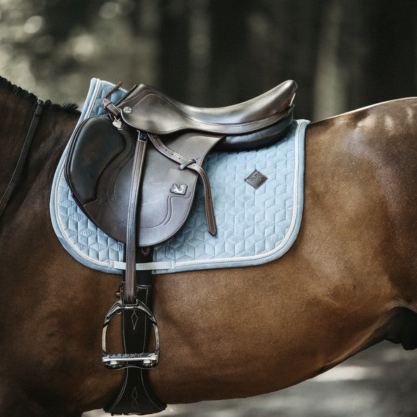 Kentucky Horsewear - Tapis de CSO Velvet Pearls Vert Sapin - Myver Sellerie Kentucky Horsewear - Tapis de CSO Velvet Pearls Vert Sapin - Myver Sellerie